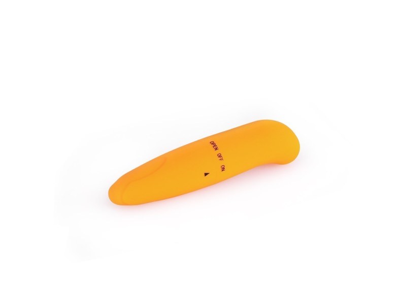 Mały wygięty wibrator do punktu G mini masażer 12cm pomarańczowy - 8
